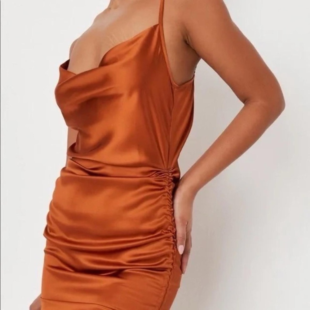 NWT Rust Orange Cowl Neck Dress